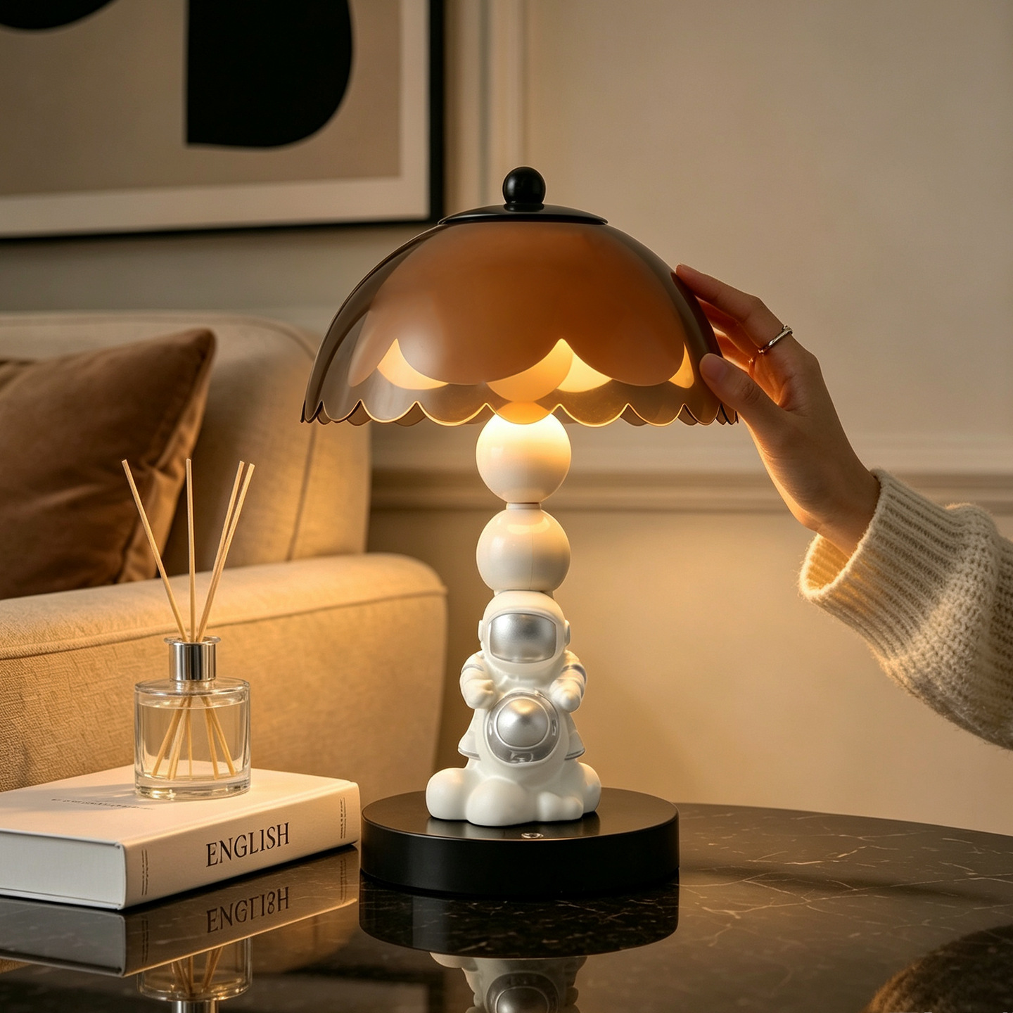 Cartoon Astronaut Bedside Lamp