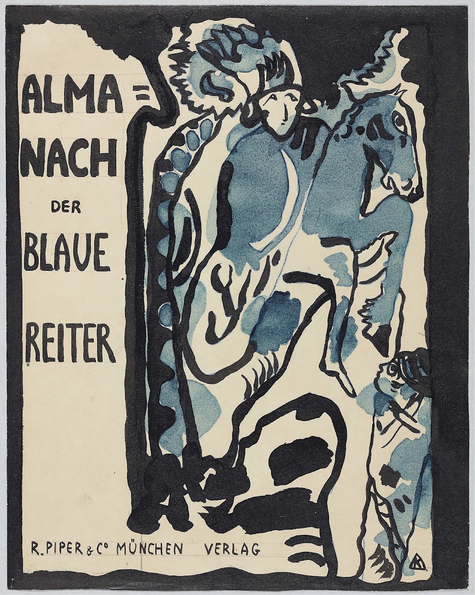 Final design for the cover of the almanac The Blue Rider 1911