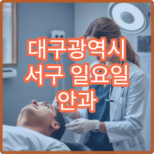 대구광역시 서구 일요일 안과 진료 병원｜주말 눈 이물감·충혈 검사