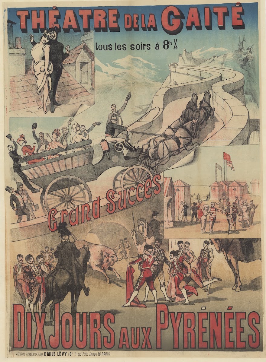 Théâtre de la Gaité grand succès Dix jours aux Pyrénées 1888
