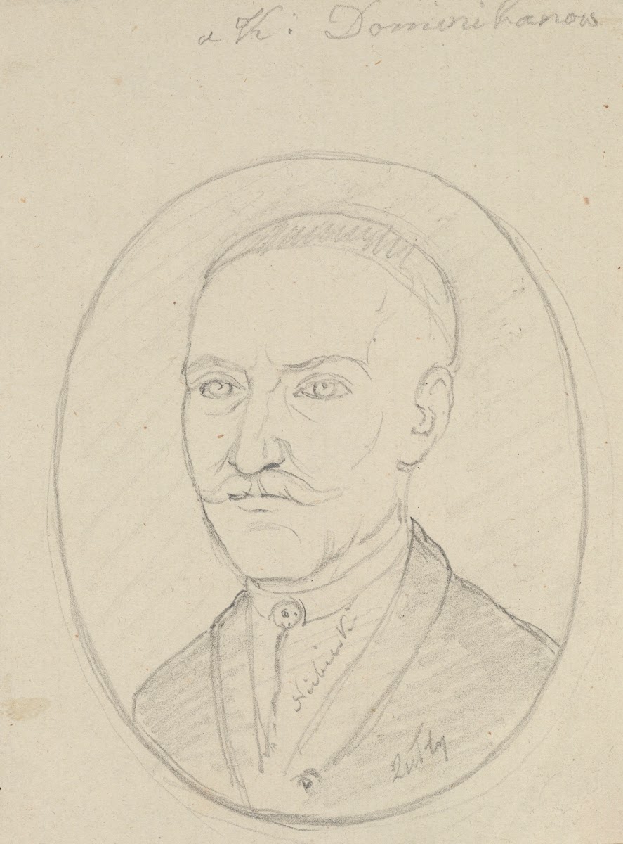 Szkic popiersia Stanisława Rysiewicza zm 1779 męża Klary z epitafium z kościoła