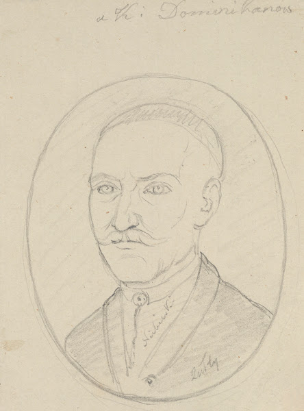 Szkic popiersia Stanisława Rysiewicza zm 1779 męża Klary z epitafium z kościoła