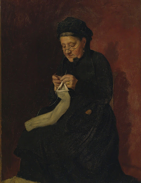 Femme tricotant 1881