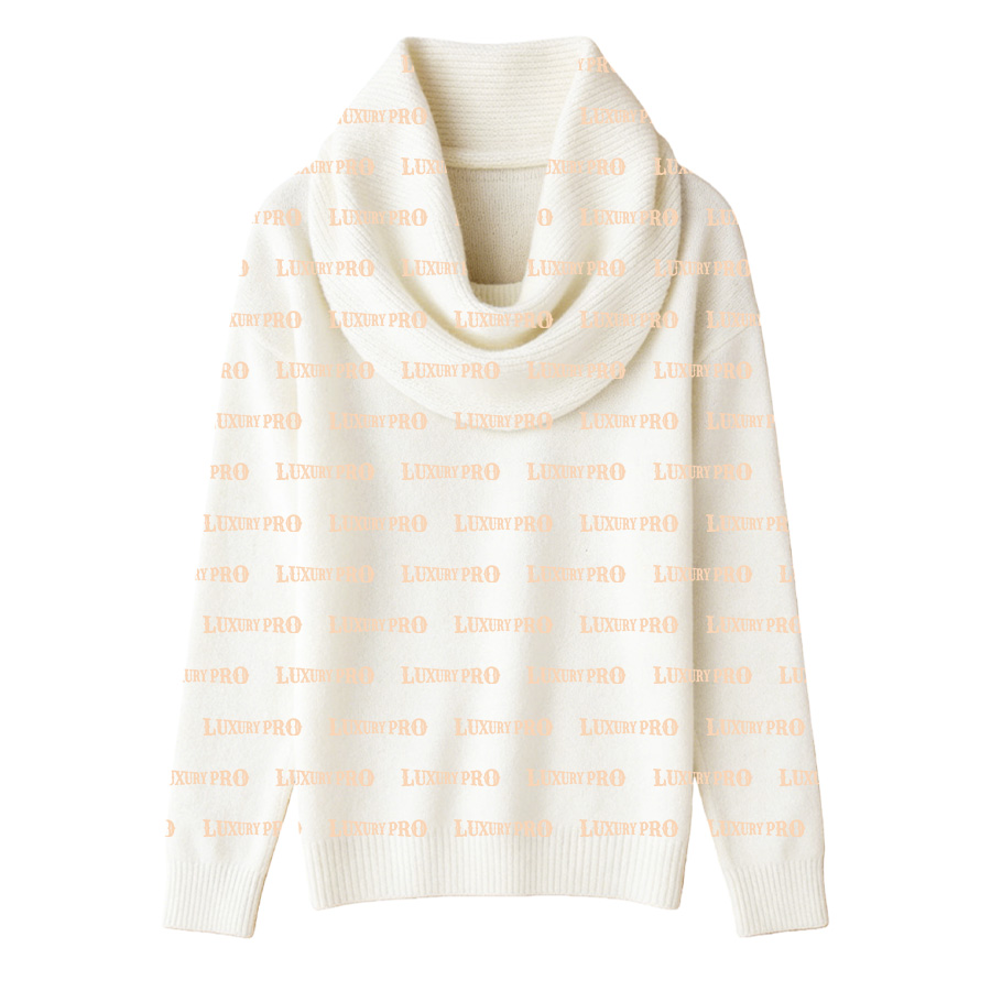 AOP Women's Draped Neck Sweater