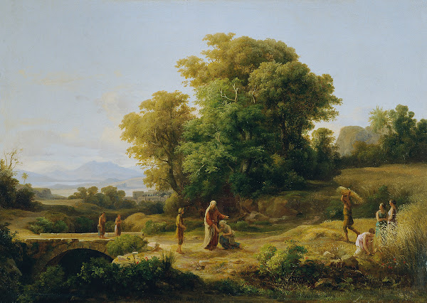 Ideale Landschaft mit Boas und Ruth 1859