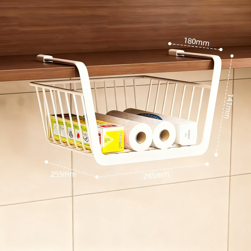 Wall-mounted kitchen shelf made of carbon steel