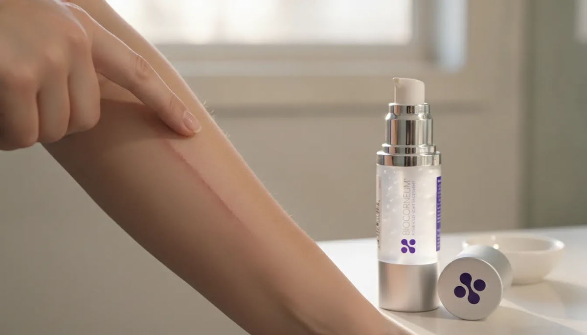 biocorneum before and after photo example for surgical scar recovery