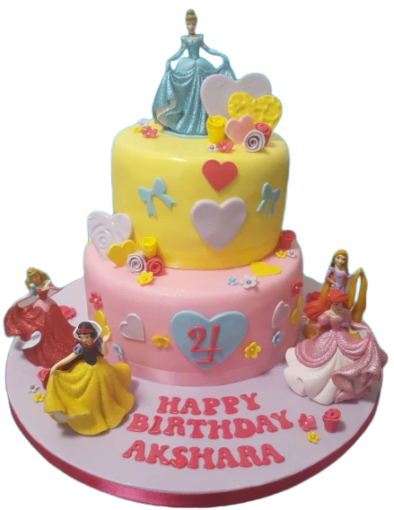 Disney Princesses Themed Birthday Cake CB-NC239