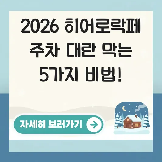 2026 서울 히어로락페스티벌 주차장 정보