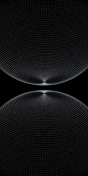 Reflective Geometric Dot Spheres iPhone Wallpaper Background