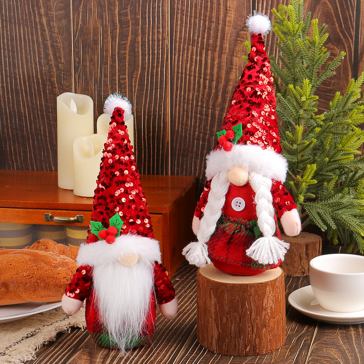 Christmas Gnome with Glitter Hat