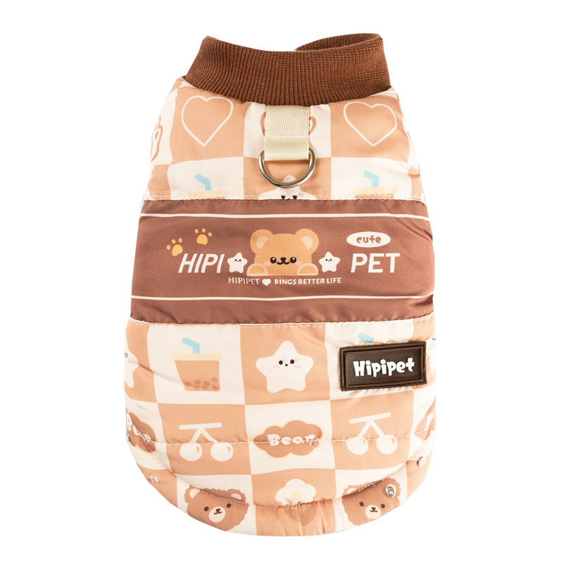 Padded warming vest for small dogs and cats