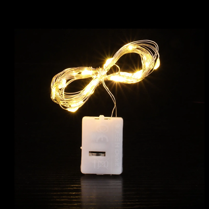 LED string lights for decorations, battery-operated