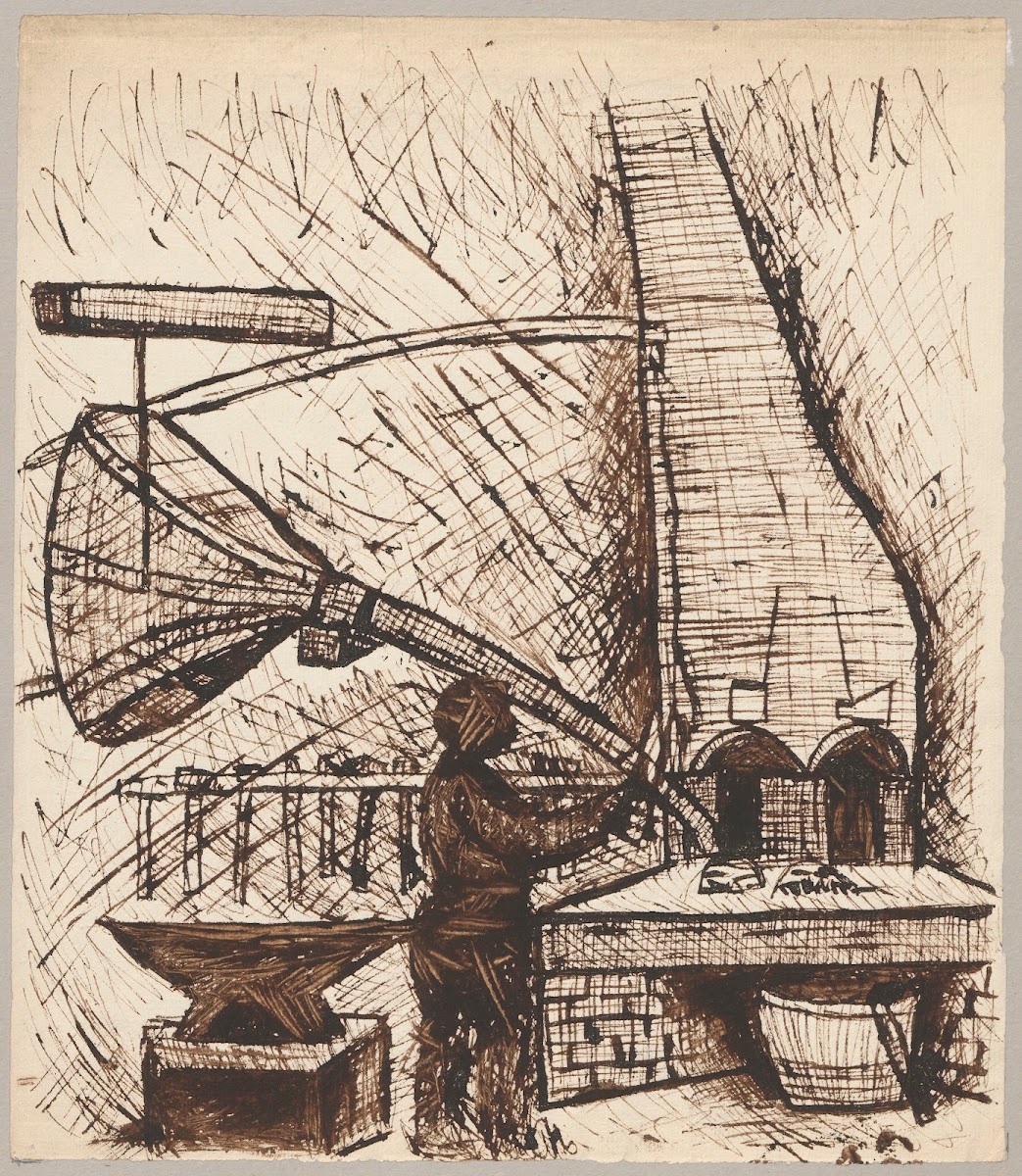 Kowal przy piecu 1932