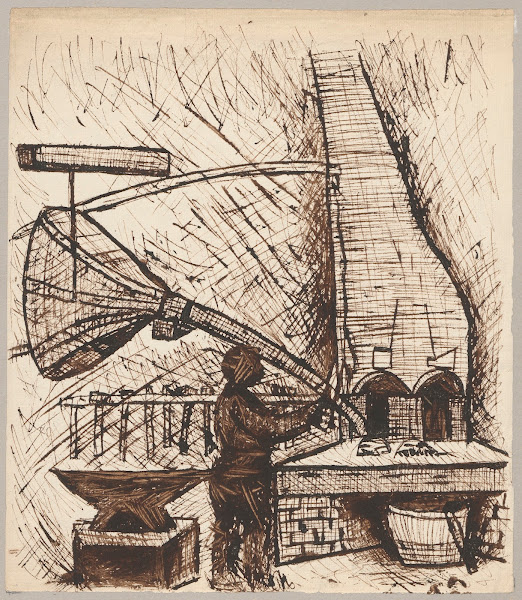 Kowal przy piecu 1932