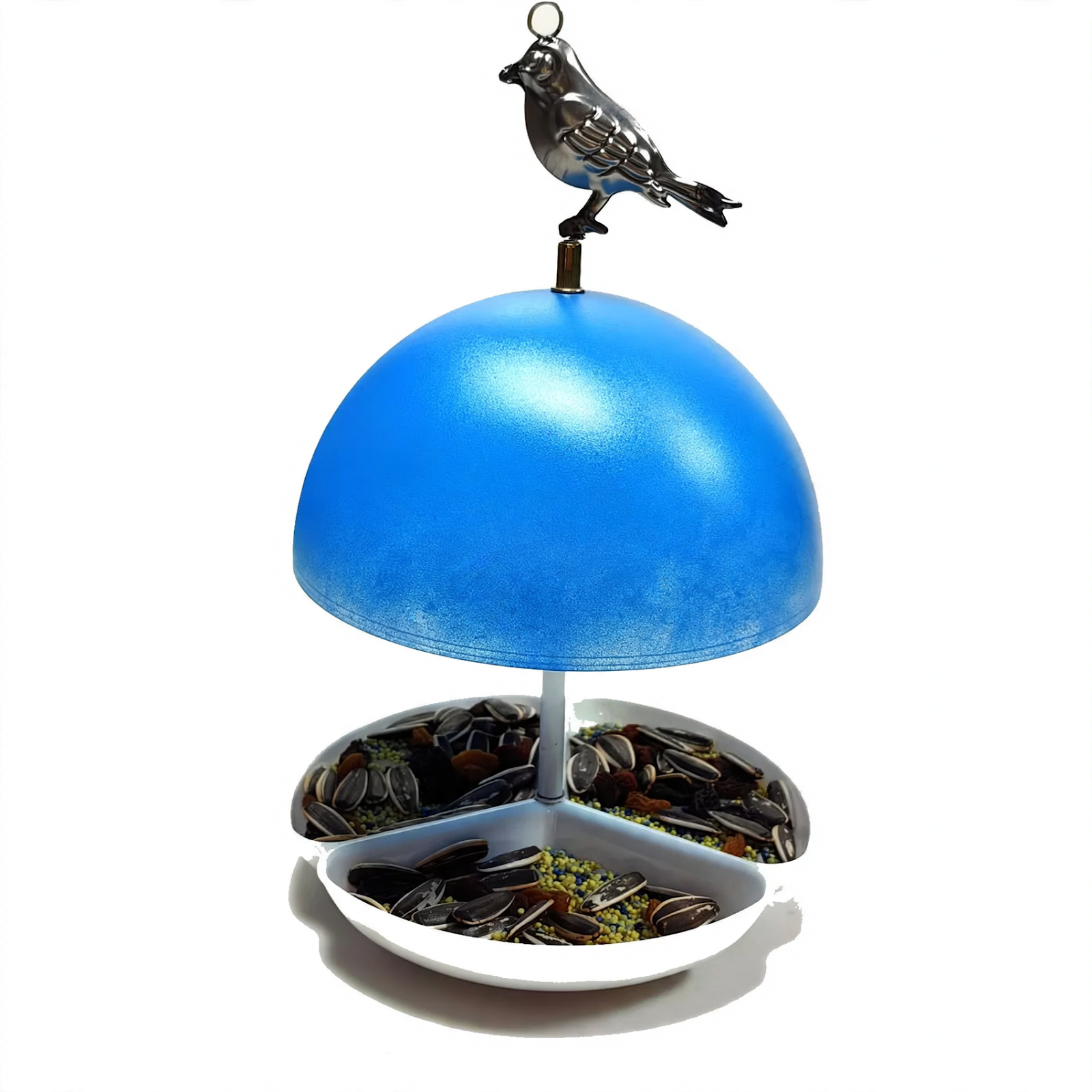 Weatherproof bird feeder with rain protection