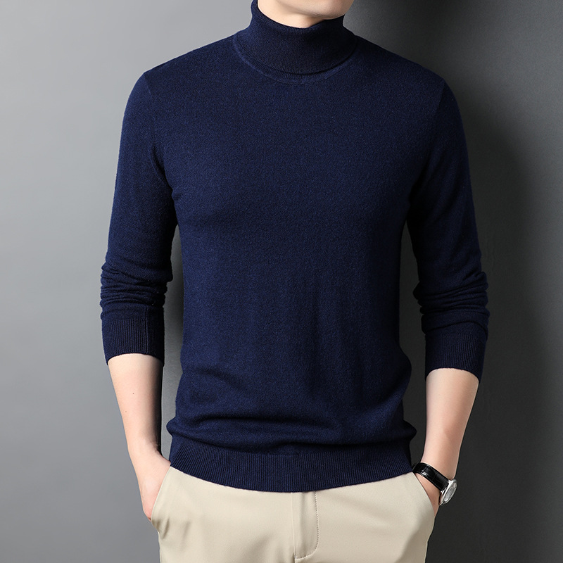 Men's Cashmere Sweater, Turtleneck, Fitted Cut