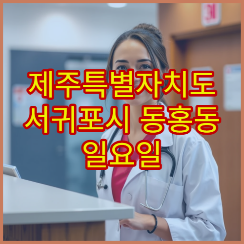 제주특별자치도 서귀포시 동홍동 일요일 당번약국 운영시간 및 위치 안내