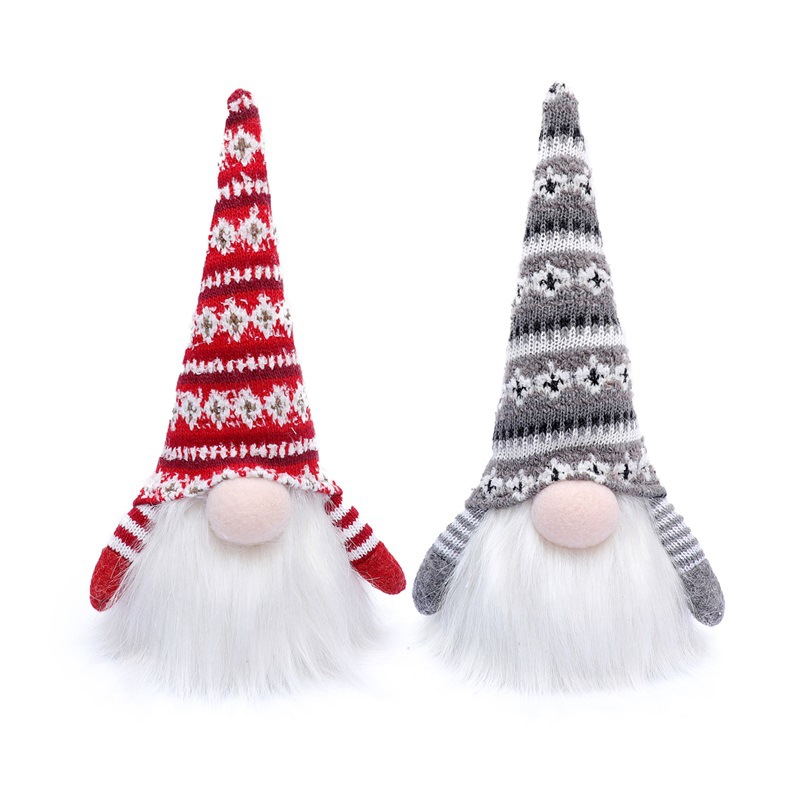 Christmas gnome with LED lighting, fabric