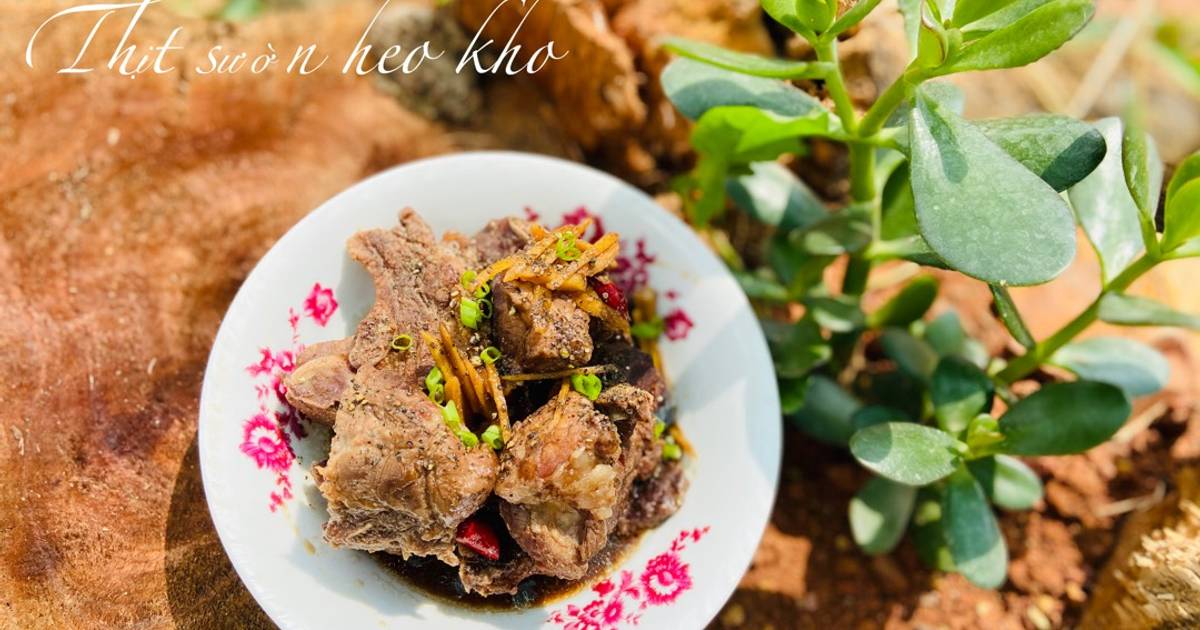 Thịt Sườn heo kho gừng