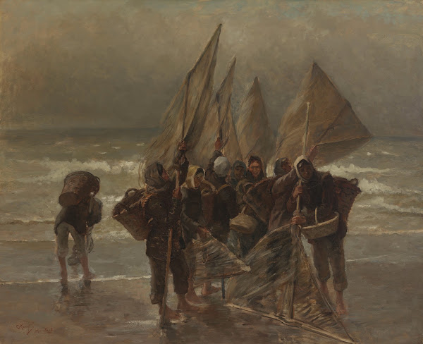 Garnaalvisserinnen te Mariakerke 1885 1889