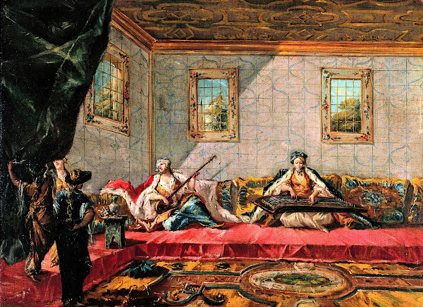 Two Odalisques Playing Music in the Harem 1742