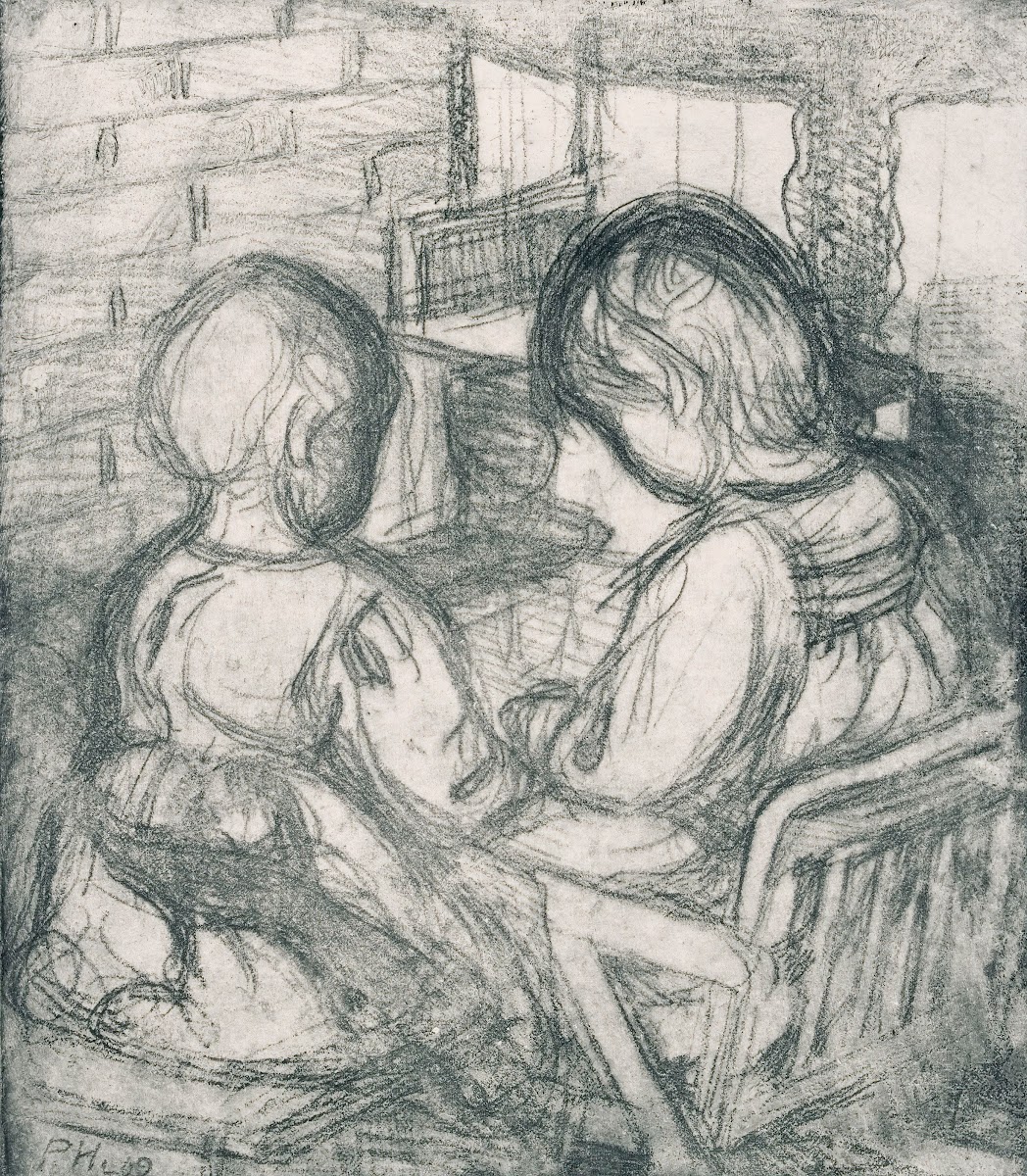 Girls by the Fireplace 1909