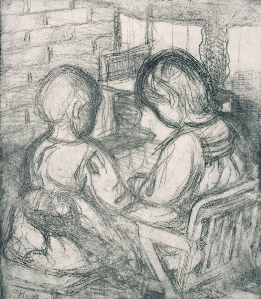 Girls by the Fireplace 1909