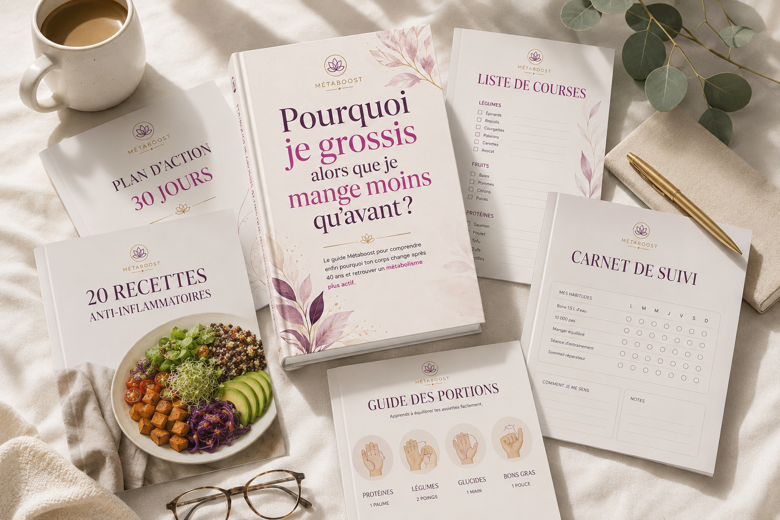Le Kit Métaboost™ — guide, plan d'action, recettes et carnet de suivi