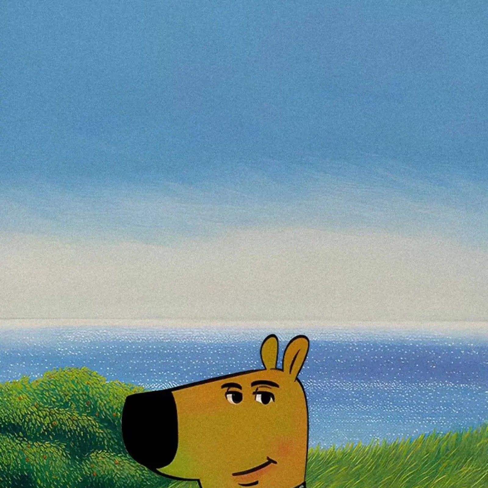 Download Cartoon Dog by the Sea Full HD iPhone