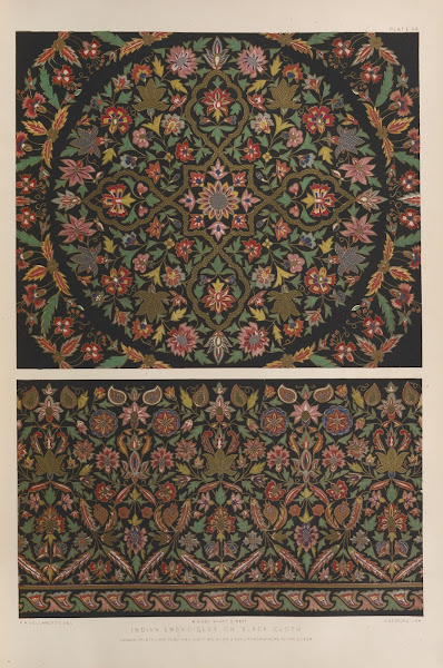 Indian embroidery on black cloth 1851   1853