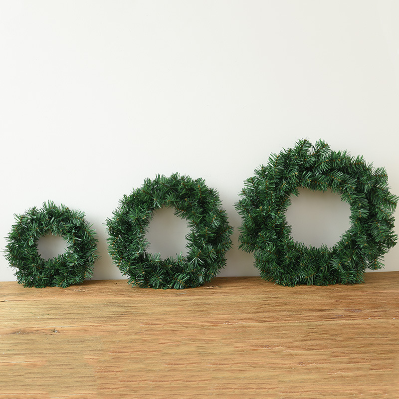 Decorative PVC Christmas wreath, various sizes