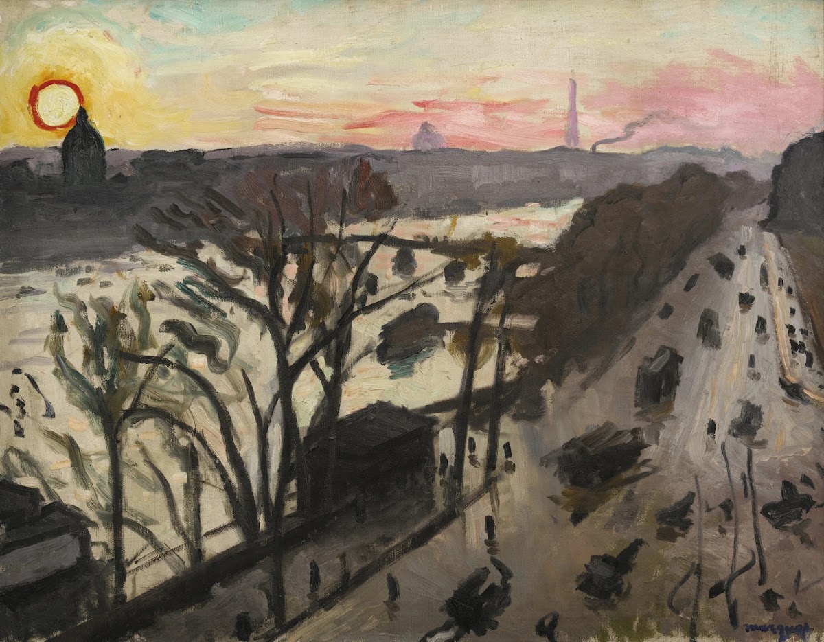 Paris quai du Louvre soleil dhiver 1906