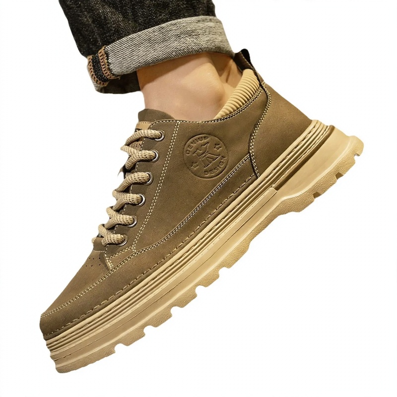 Men's vintage-style ankle boots, PU