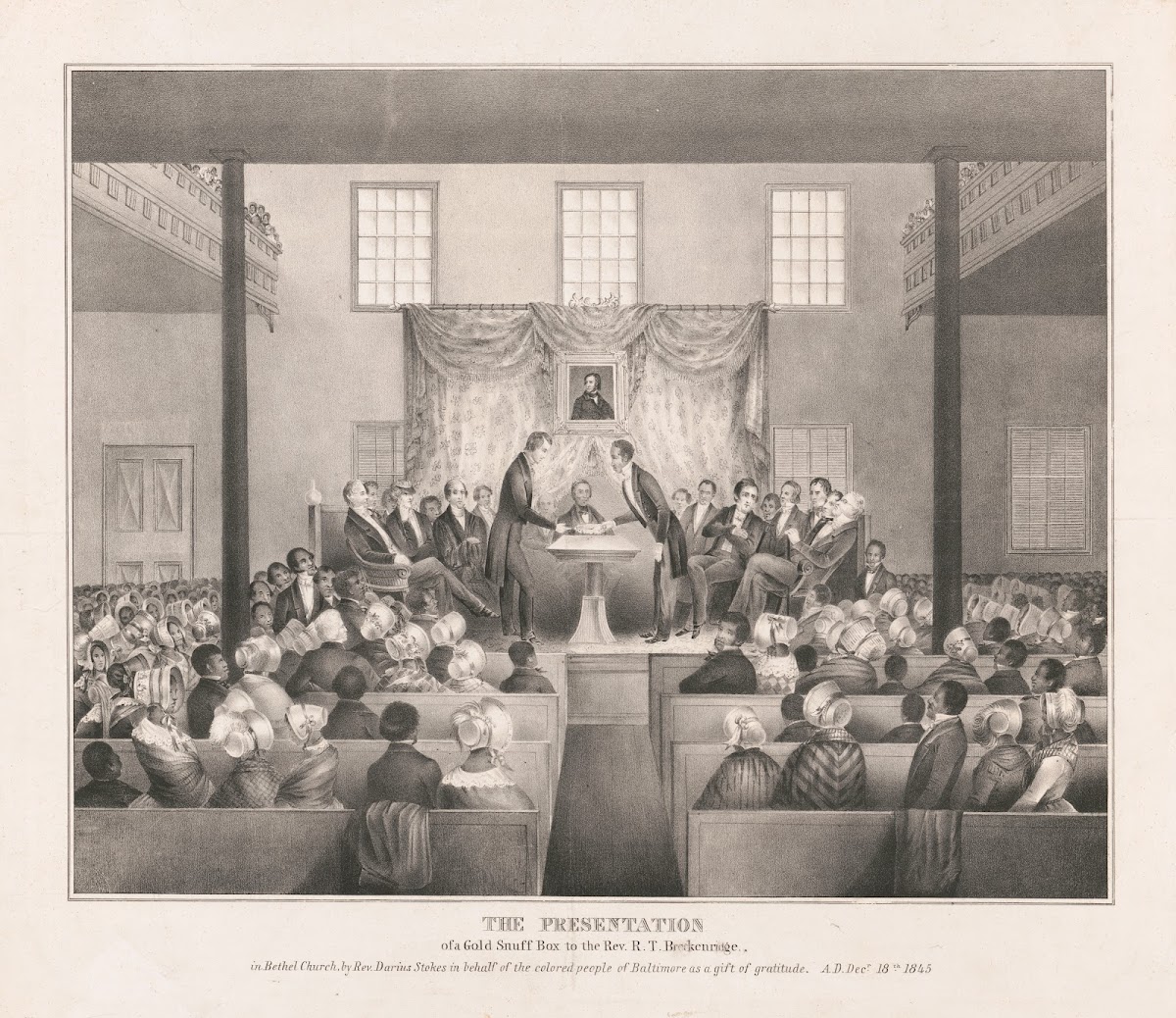The Presentation of a gold snuff box to the Rev RT Breckenridge 1845