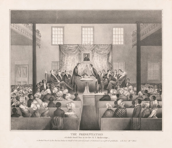 The Presentation of a gold snuff box to the Rev RT Breckenridge 1845