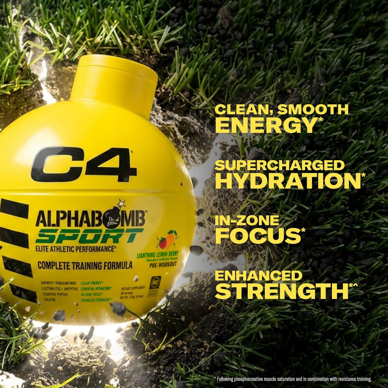 AlphaBomb Sport — Lightning Lemon Berry, 20 Servings