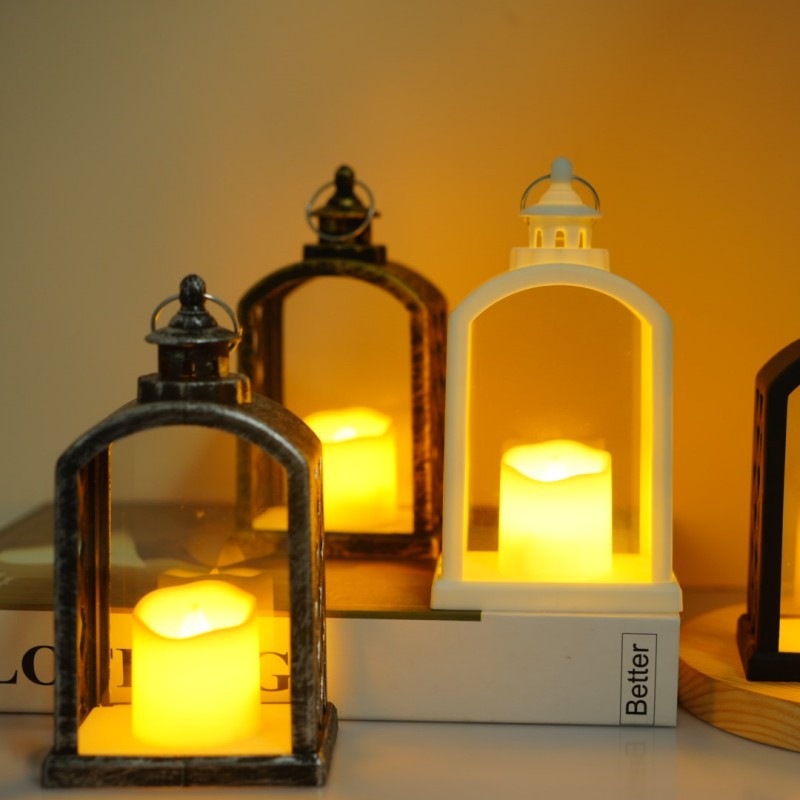 Decorative LED Lantern with Flame Effect