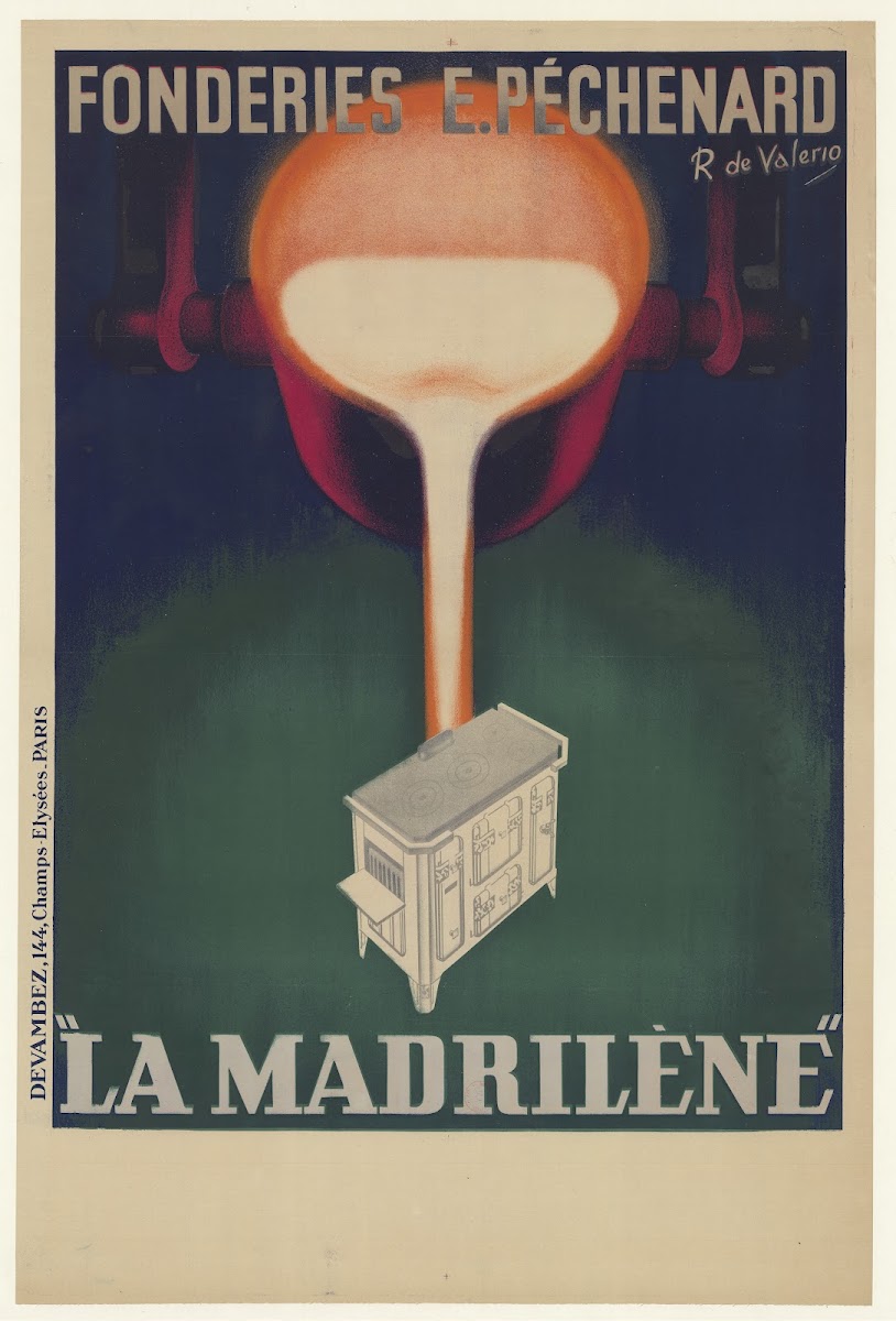 Fonderies E Pêchenard La Madrilène cuisinière à charbon 1930 1940