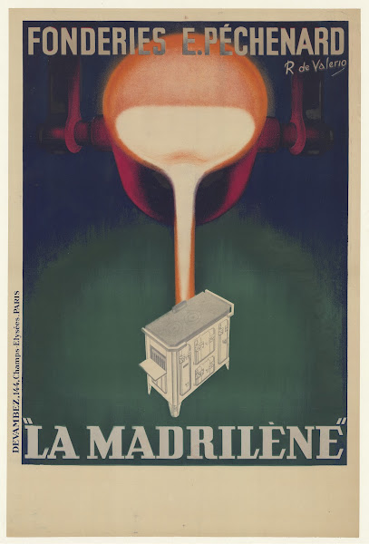 Fonderies E Pêchenard La Madrilène cuisinière à charbon 1930 1940