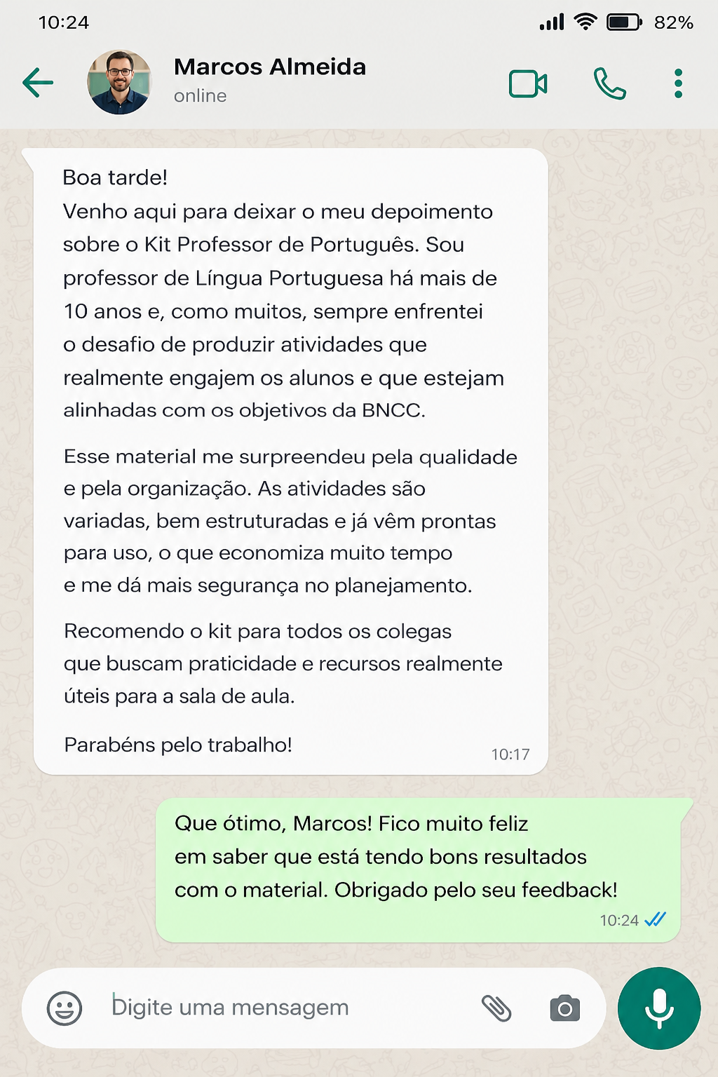 Depoimento de Professor 2