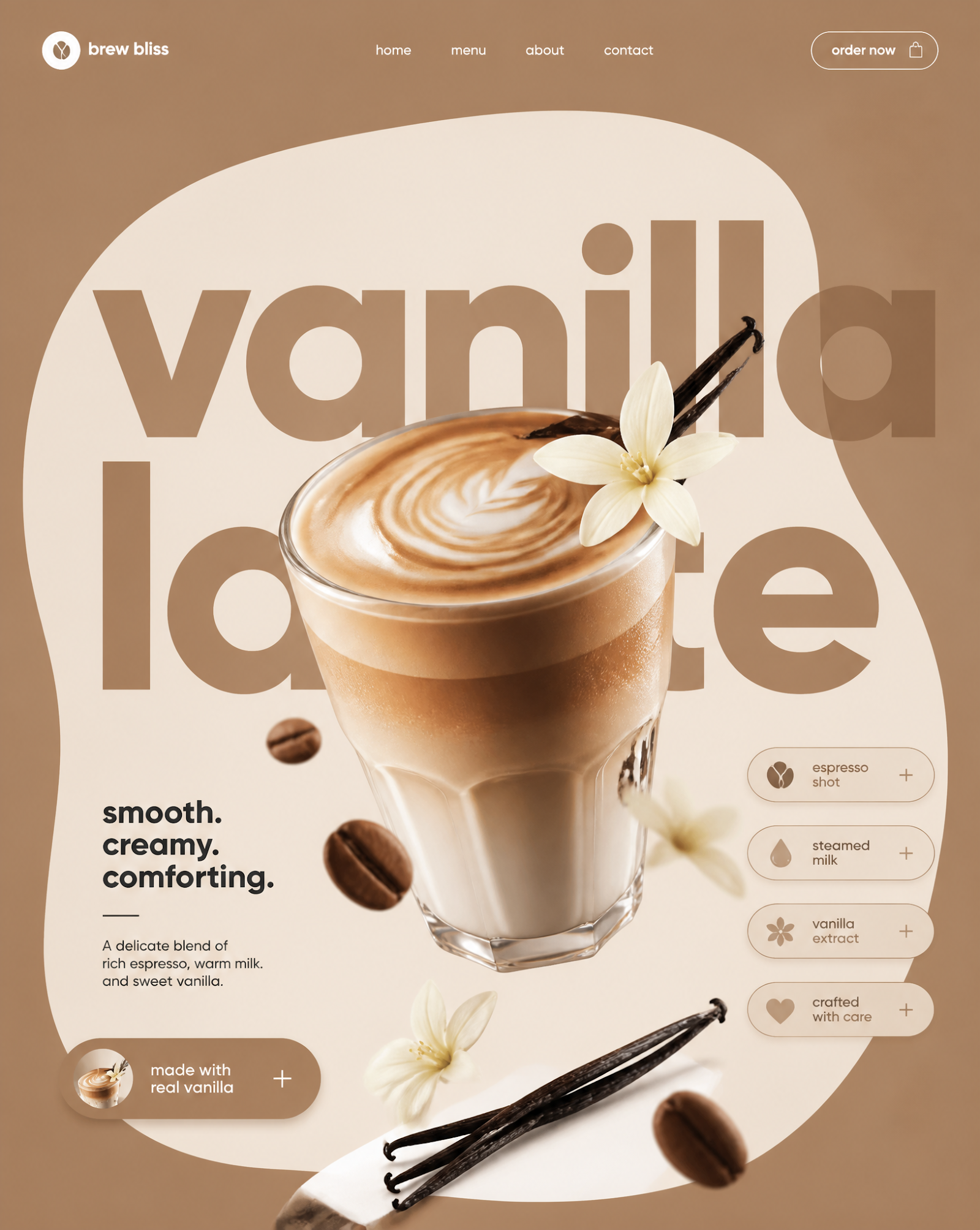 Dirección artística al estilo del café con leche de vainilla