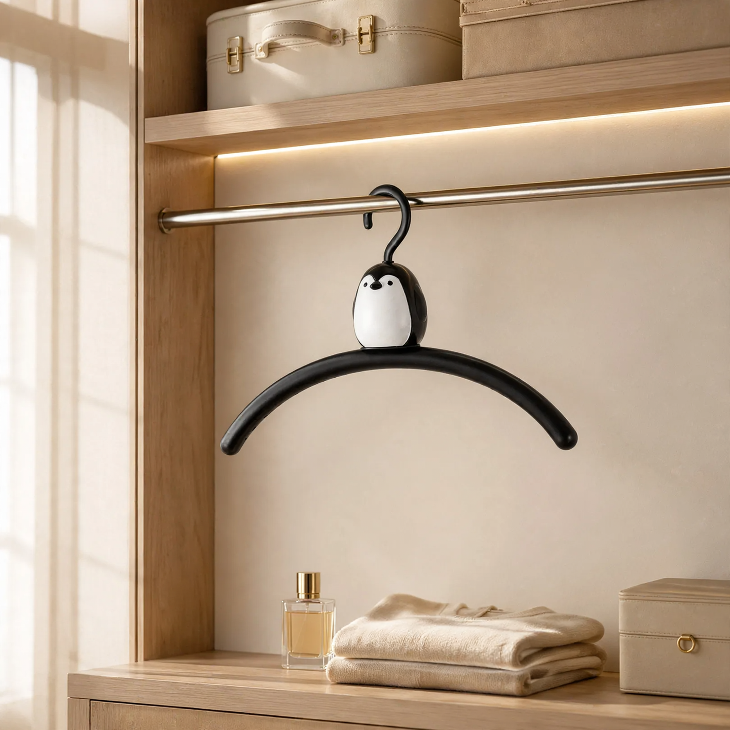 Plastic hanger with non-slip surface