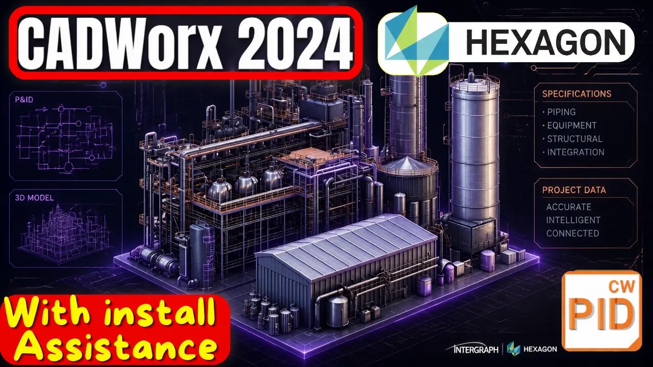 Hexagon CADWorx Plant Pro 2024: Download & Install | Complete Setup Guide software interface screenshot
