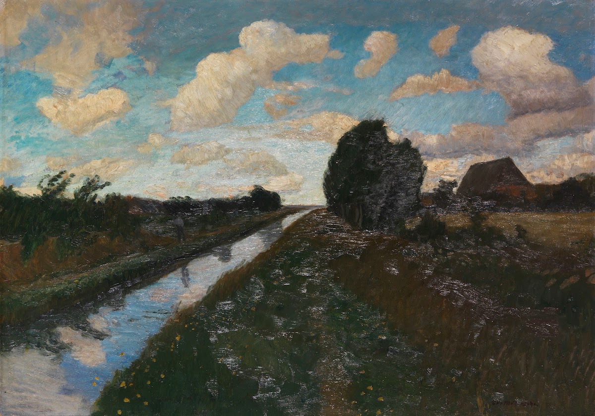 Moorkanal mit hohem Himmel 1893