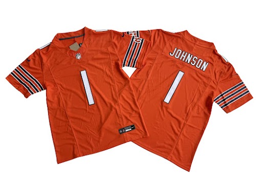 Chicago Bears 1# Jaylon Johnson Nike Orange Vapor F.U.S.E. Limited Jersey.jpeg