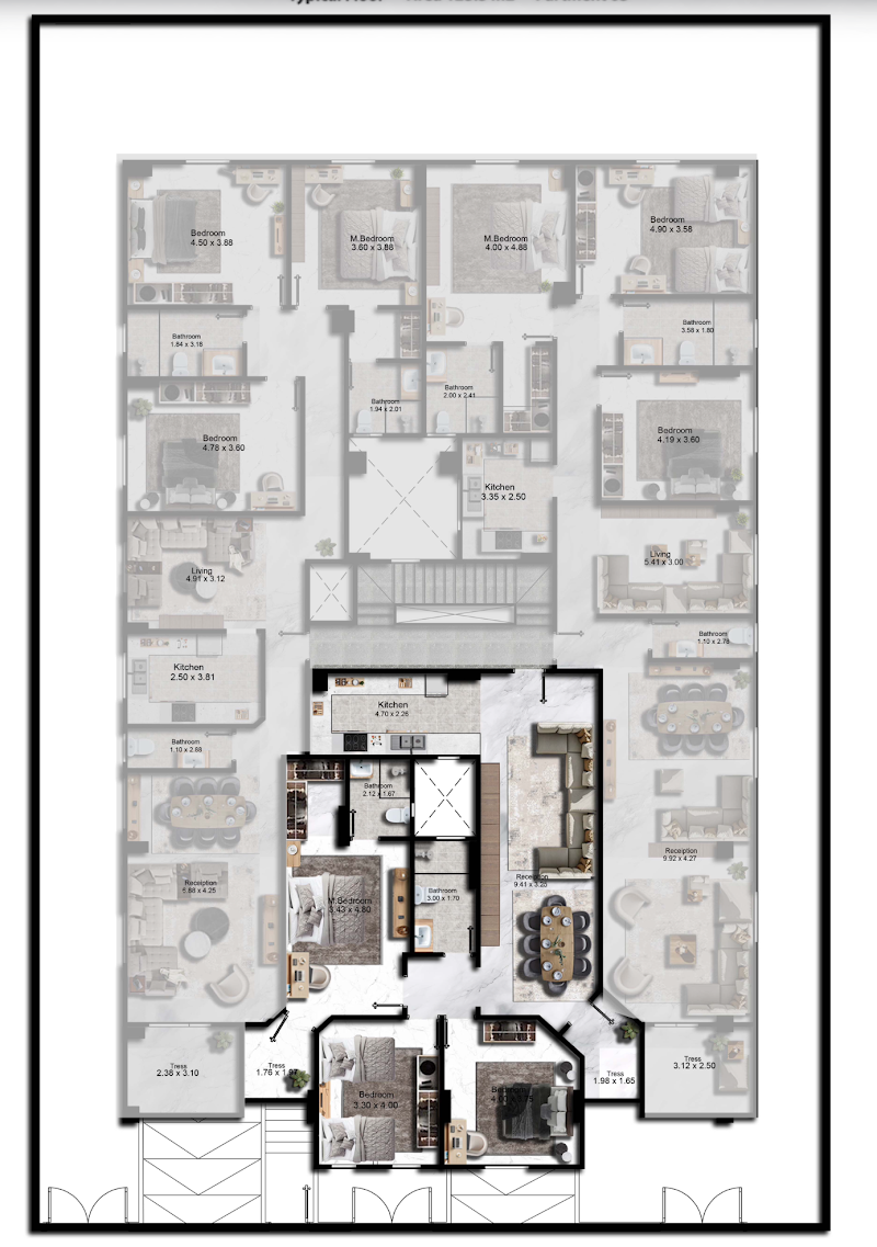J83 unit Apartment 3 floor plan
