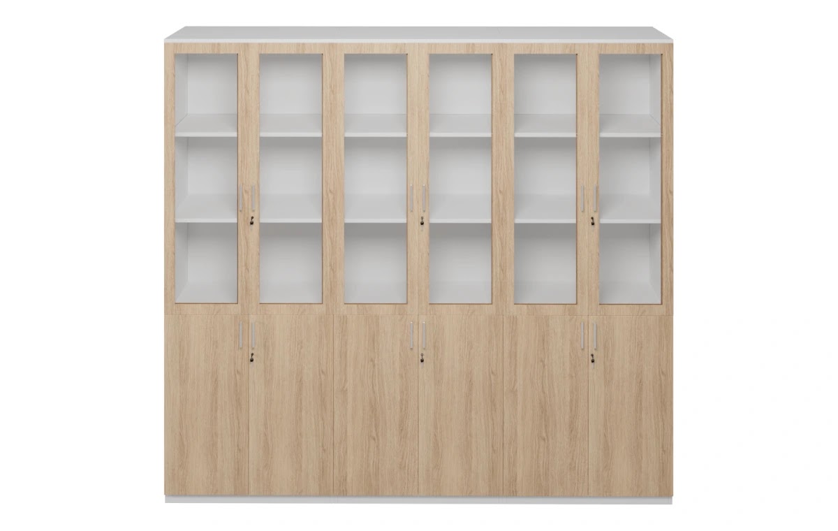 RADAR Color Full Height Twelve-Door Glass Cabinet