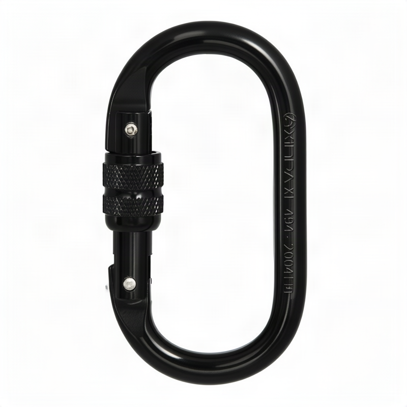 Steel carabiner for climbing, 25 KN