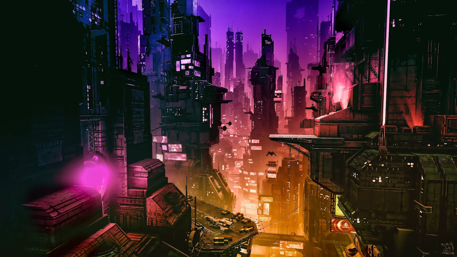 Cyber, Science Fiction, Digital Art, Concept Art, Cyberpunk 4K Desktop, iPhone Wallpaper Background